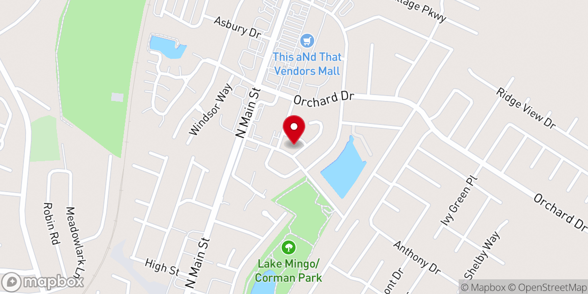 Map showing location of New Beginnings Church