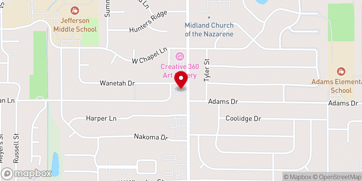 Map showing location of Pentecostal Temple