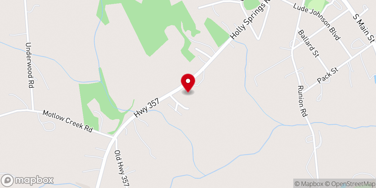 Map showing location of Mountain View Baptist Church