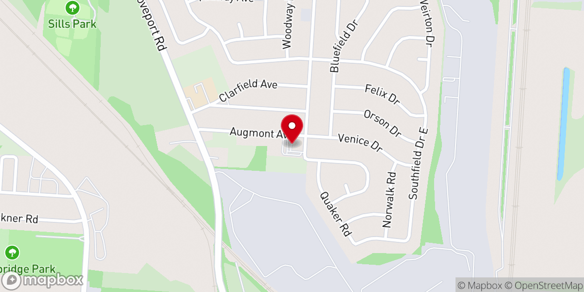Map showing location of Southfield Church of Christ