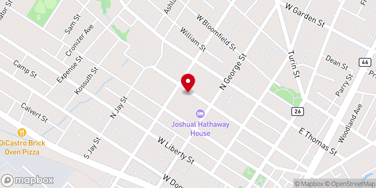 Map showing location of Rome Wesleyan Church