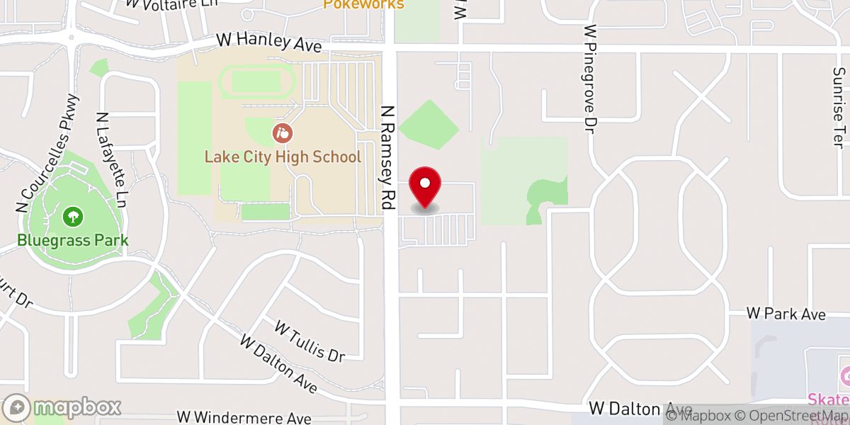 Map showing location of Lake City Church