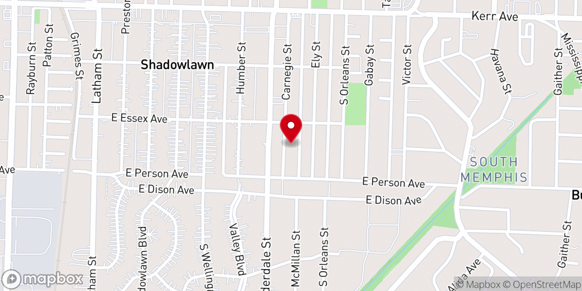 Map showing location of Morning View Baptist Church