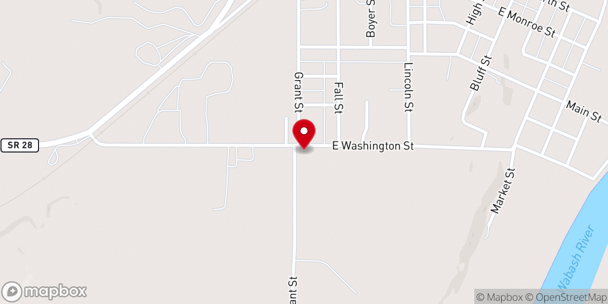 Map showing location of Sure Foundation Baptist Church