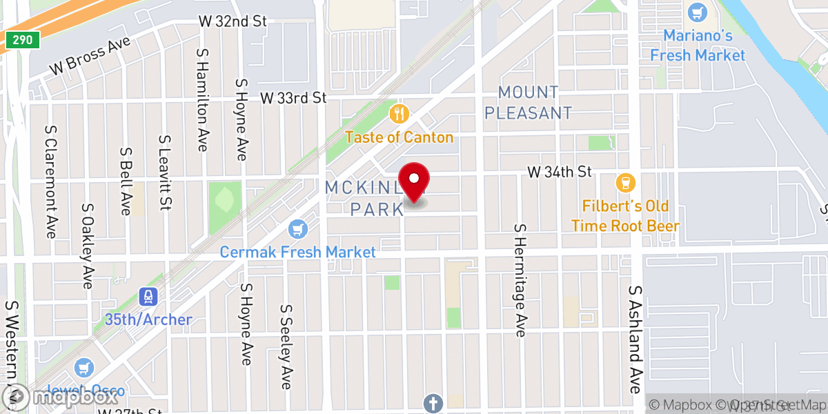 Map showing location of South Hispanic Seventh-day Adventist Church