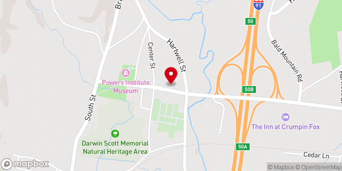Map showing location of United Church of Bernardston