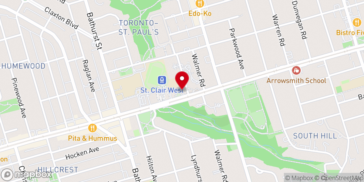 Map showing location of Holy Rosary Church