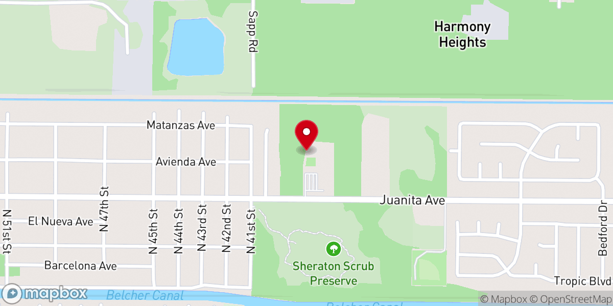 Map showing location of River Of Life Fellowship Church