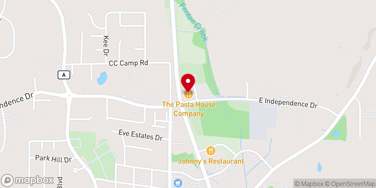 Map showing location of Pasta House Co
