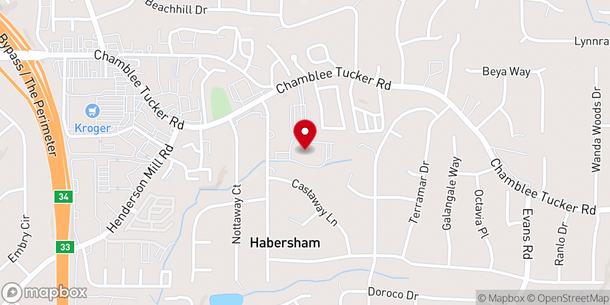 Map showing location of Holy Cross Catholic Church