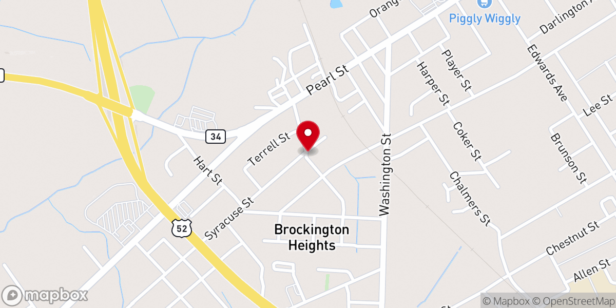 Map showing location of First Original Free Will Baptist