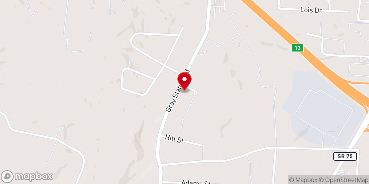 Map showing location of Green Vale Church