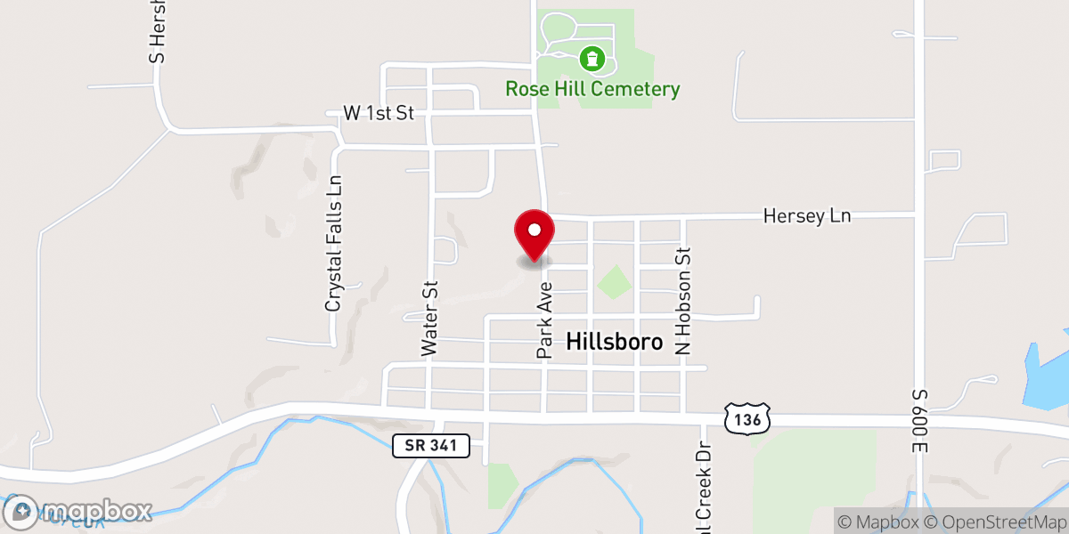 Map showing location of Victory Fellowship Church
