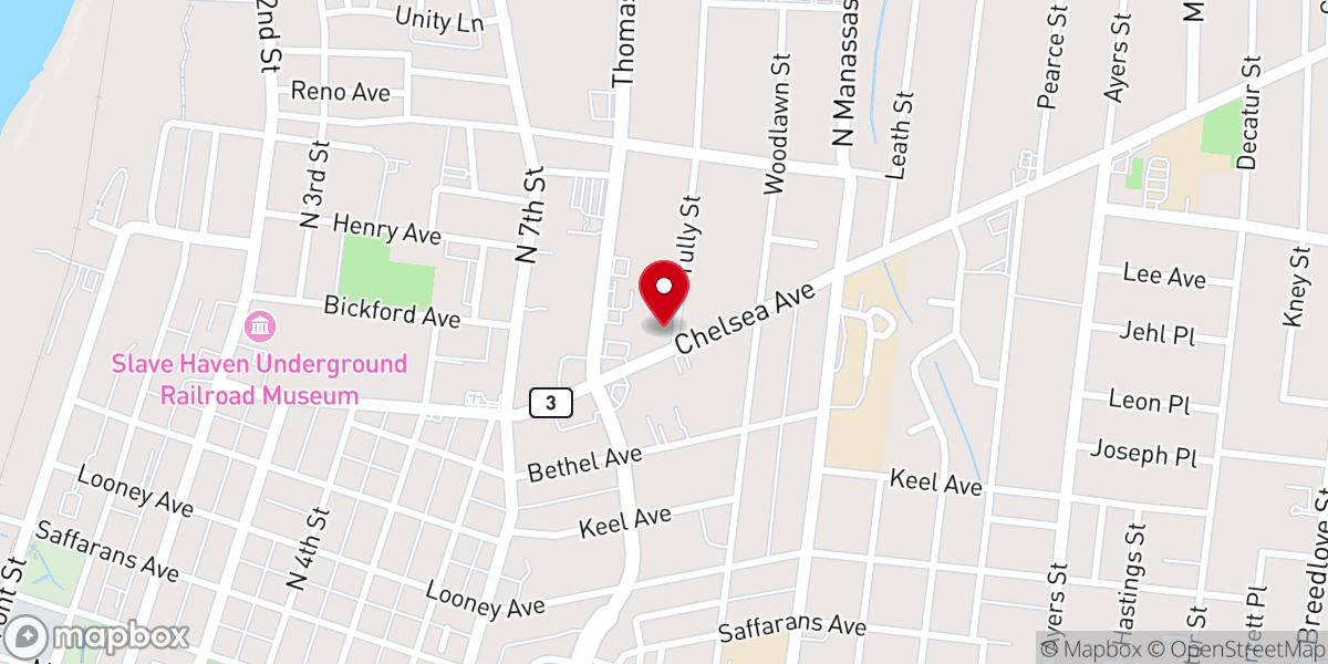 Map showing location of Church of the First Born