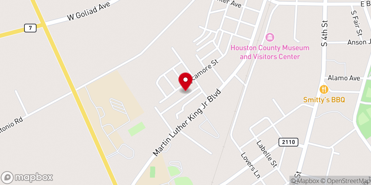 Map showing location of Lacy Hill Church of Christ
