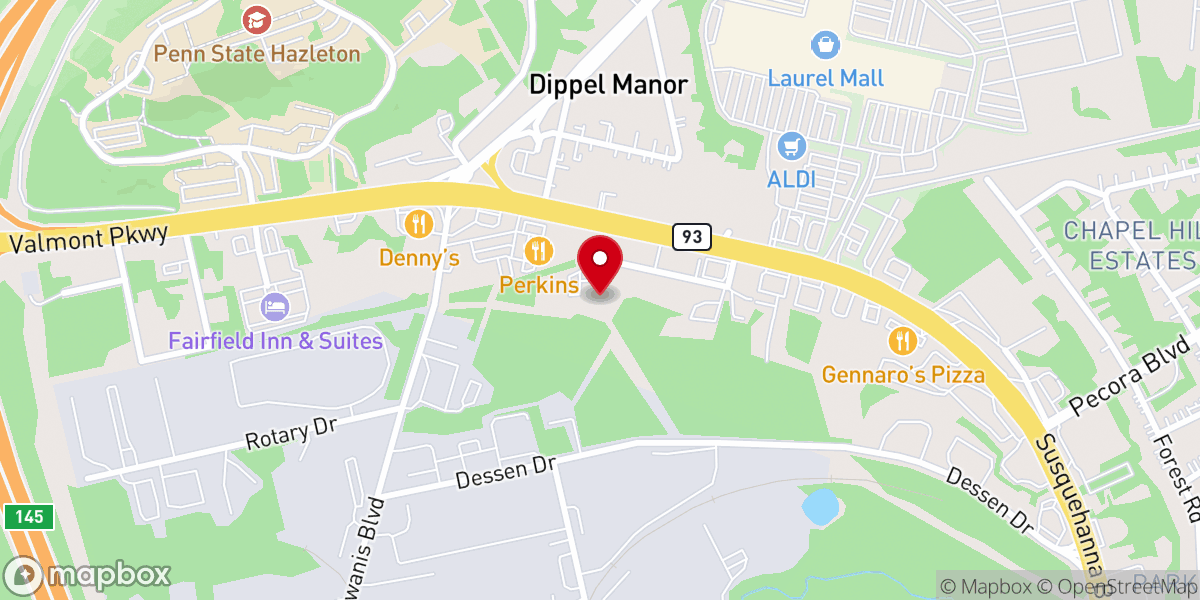 Map showing location of Faith Assembly of God Church