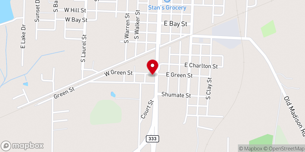 Map showing location of Bethel African Methodist Episcopal