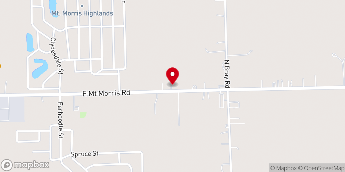Map showing location of Mt Morris Christian Faith
