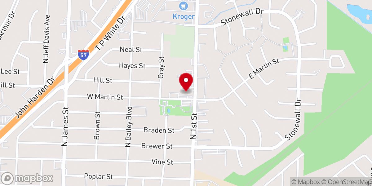 Map showing location of St Mark Community Church