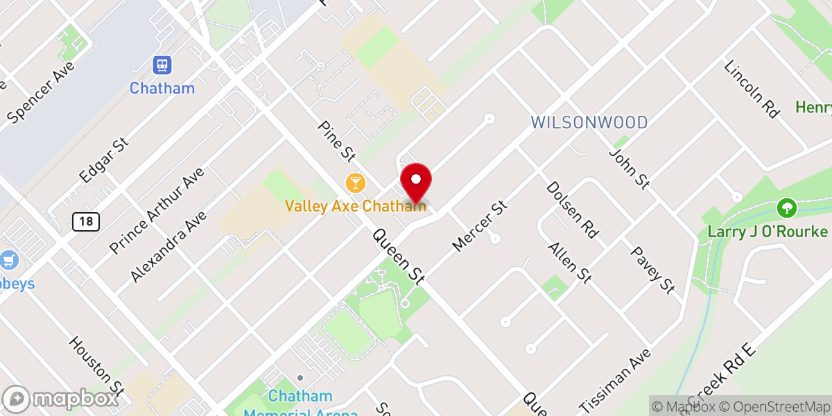 Map showing location of First Christian Reformed Church