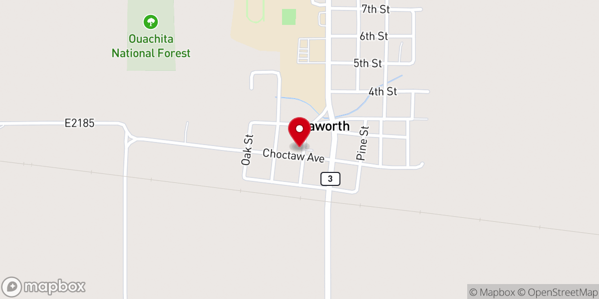 Map showing location of Haworth Town Hall/Water Dept/FIRE Dept.