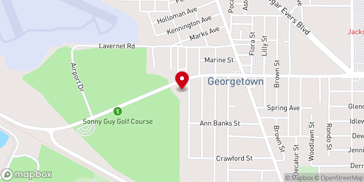 Map showing location of Progressive Missionary Baptist Church