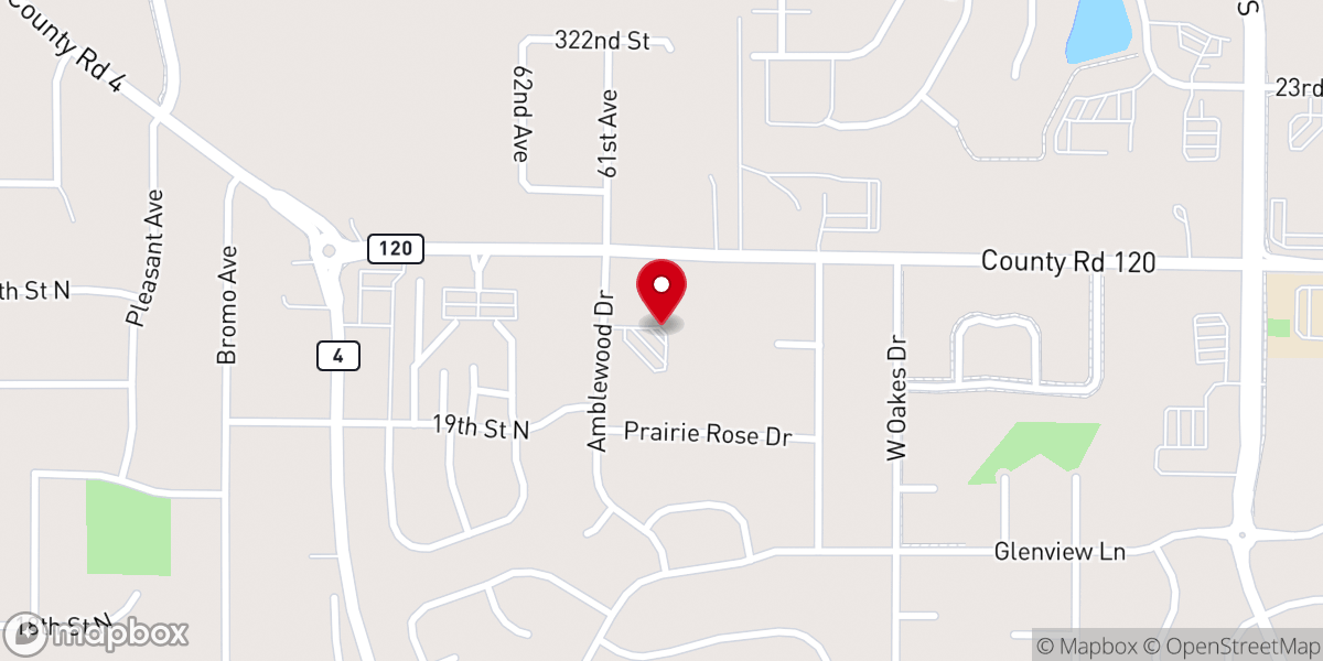 Map showing location of Abounding Joy Lutheran Church