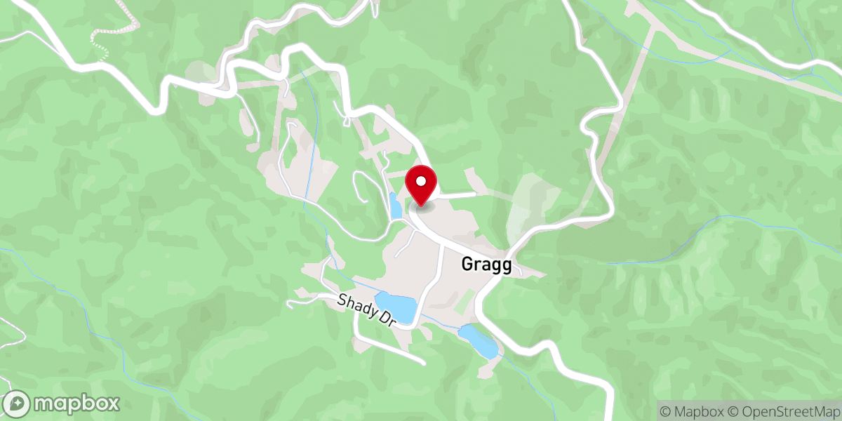 Map showing location of New Hopewell Baptist Church