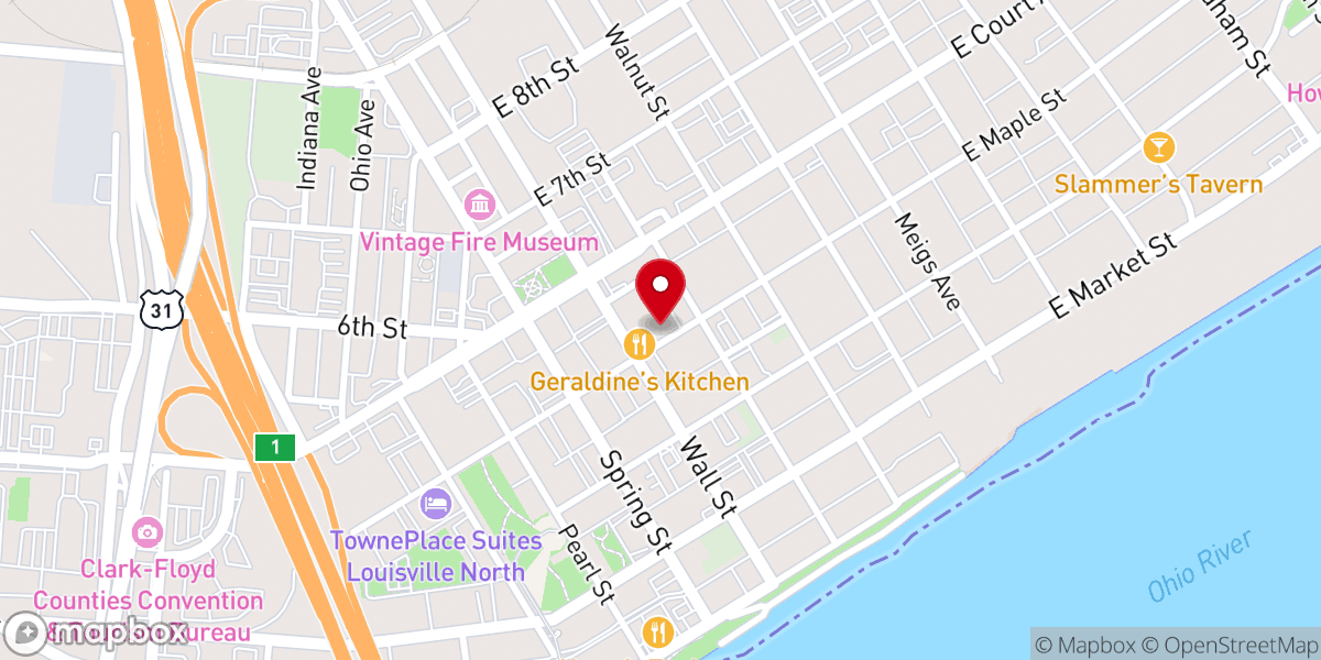 Map showing location of Liz Beamer Ministries Inc