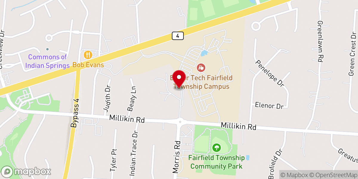 Map showing location of God's Temple
