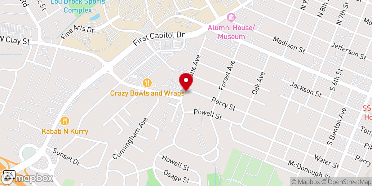 Map showing location of Powell Terrace Baptist Chapel