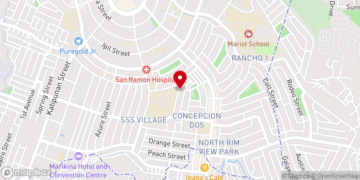 Map showing location of Faith Christian Bible Community Church