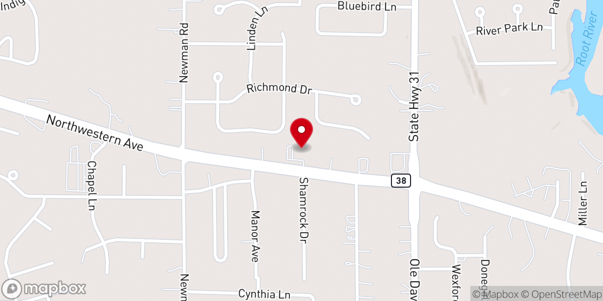 Map showing location of Hope Community Church
