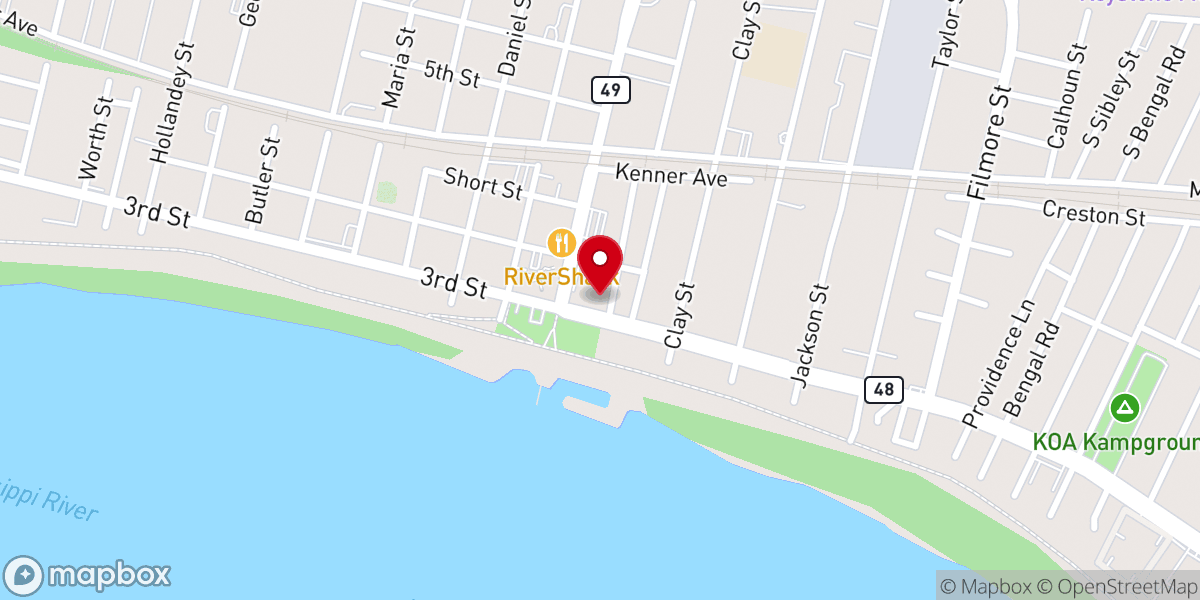 Map showing location of Pilgrim Baptist Church
