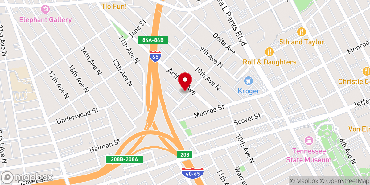 Map showing location of Mount Bethel Missionary Baptist Church