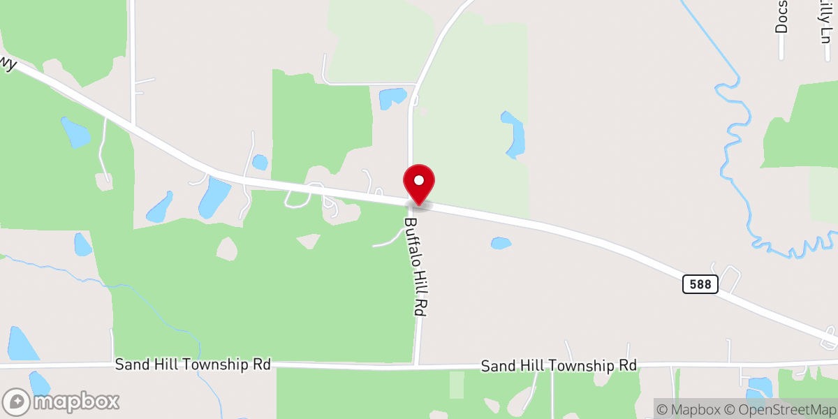 Map showing location of Hinton Church