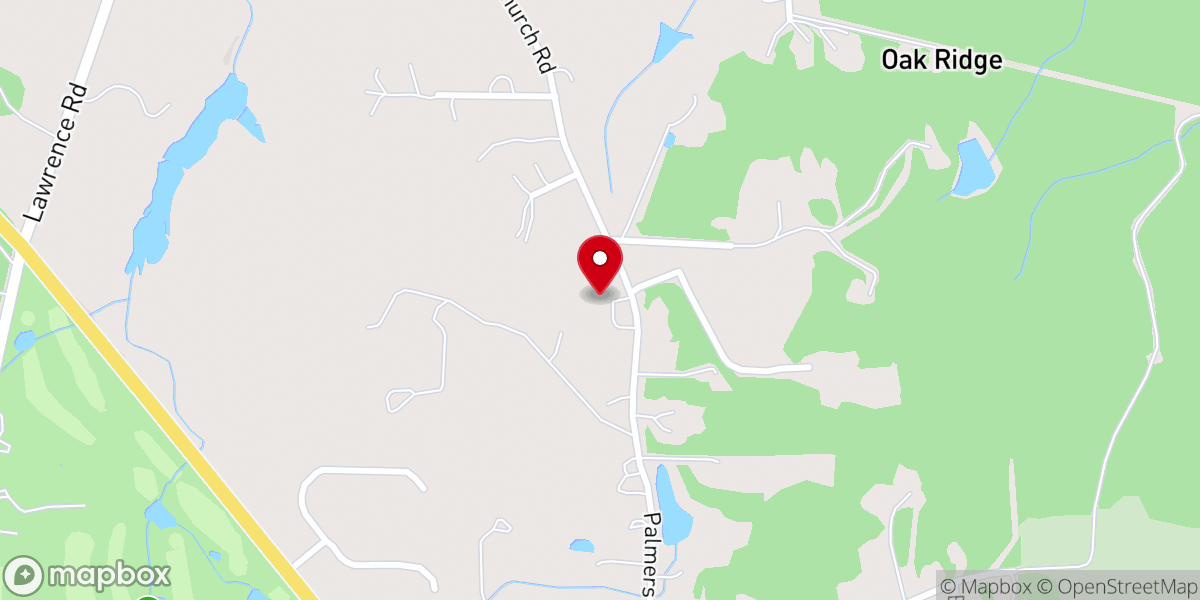 Map showing location of Palmer's Grove United Methodist Church