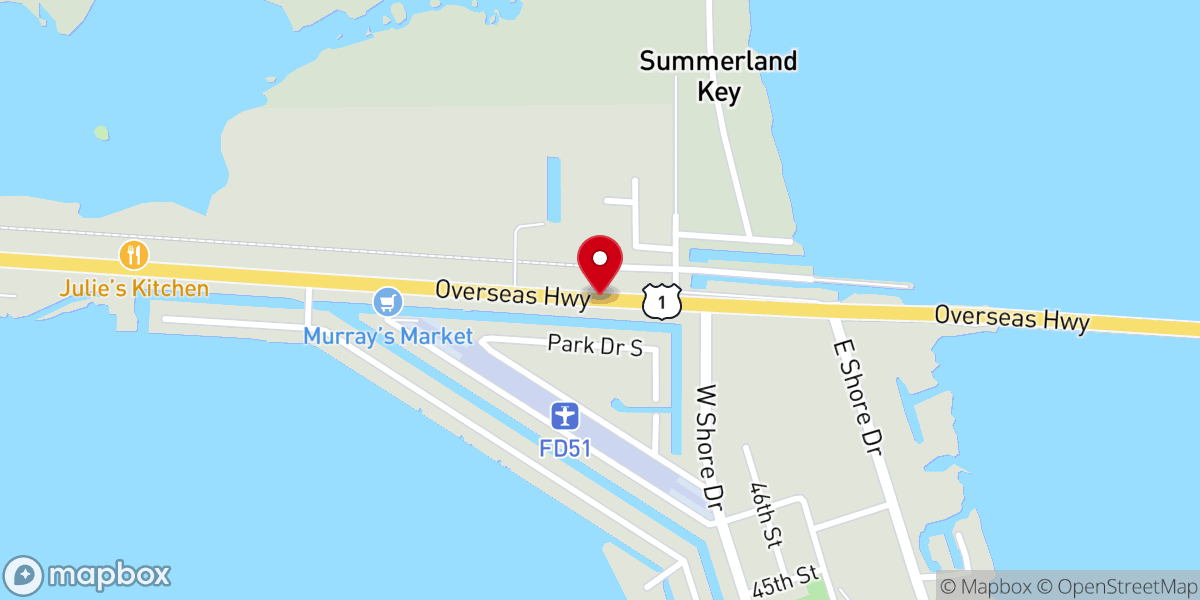 Map showing location of Summerland Key