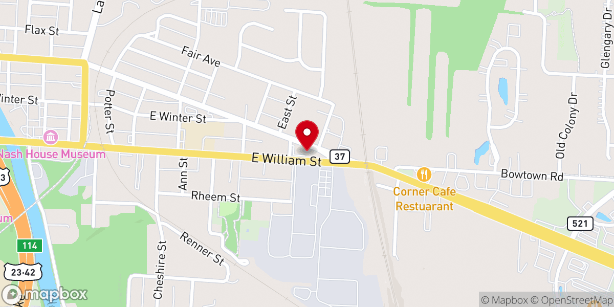 Map showing location of Meekers Venue