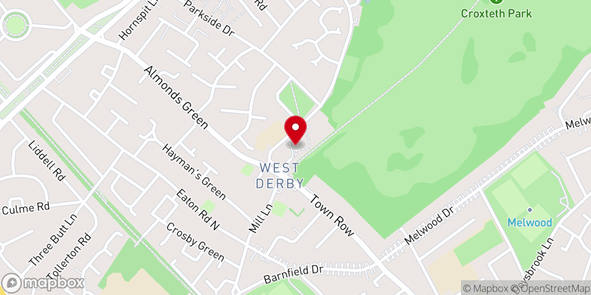 Map showing location of The Parish Church of St Mary the Virgin: The Parish Church of West Derby.