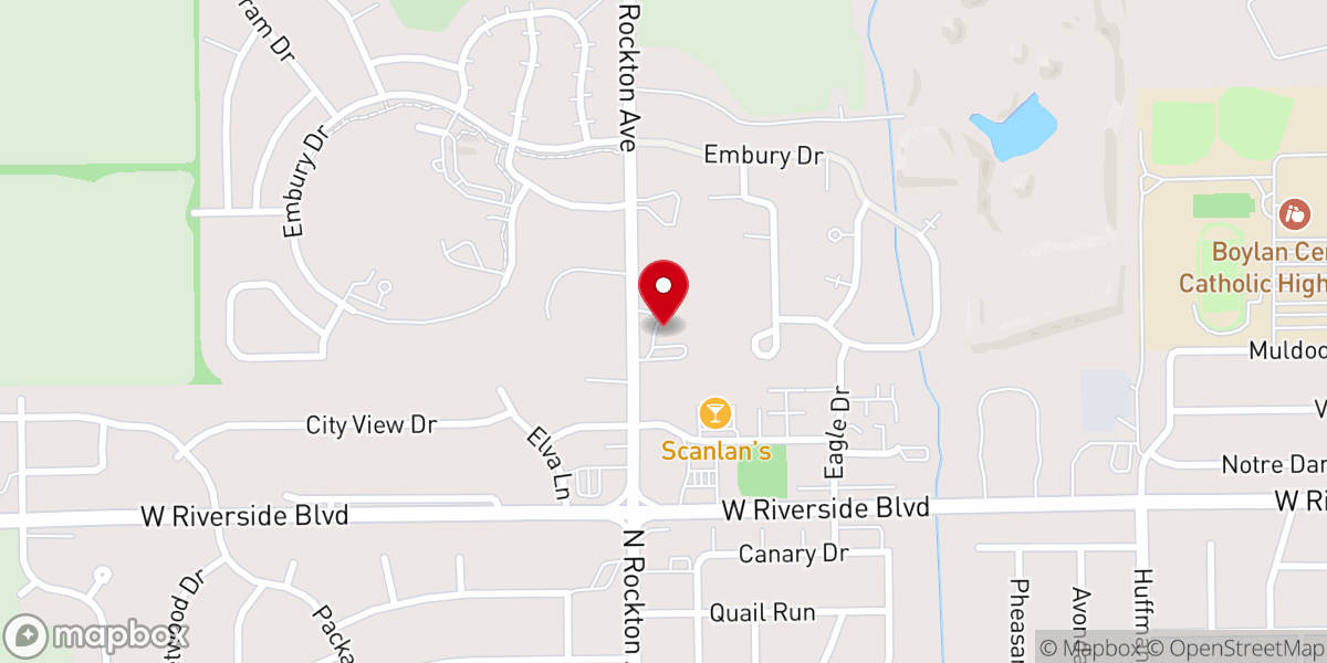 Map showing location of Aldersgate United Methodist