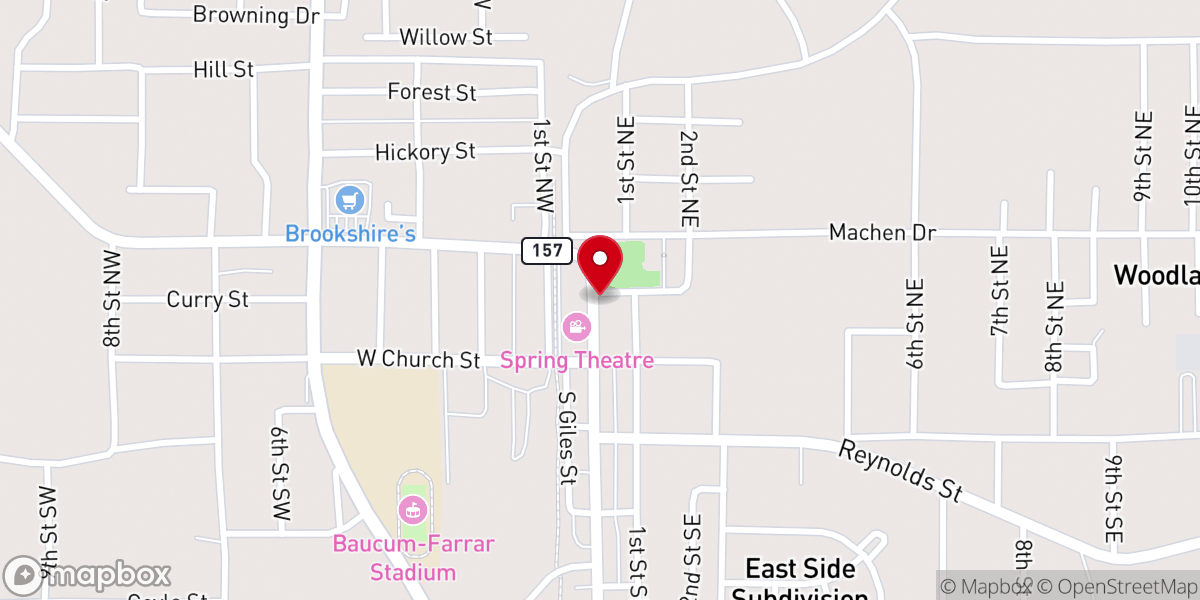 Map showing location of Springhill Veterans Administration