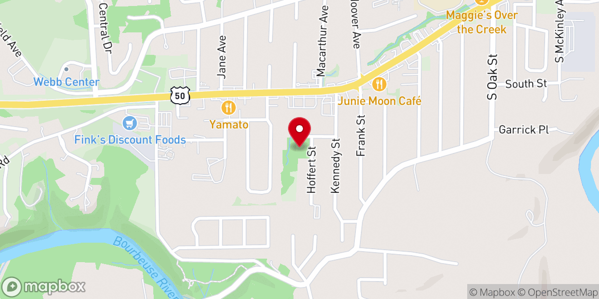 Map showing location of Hoffert Park