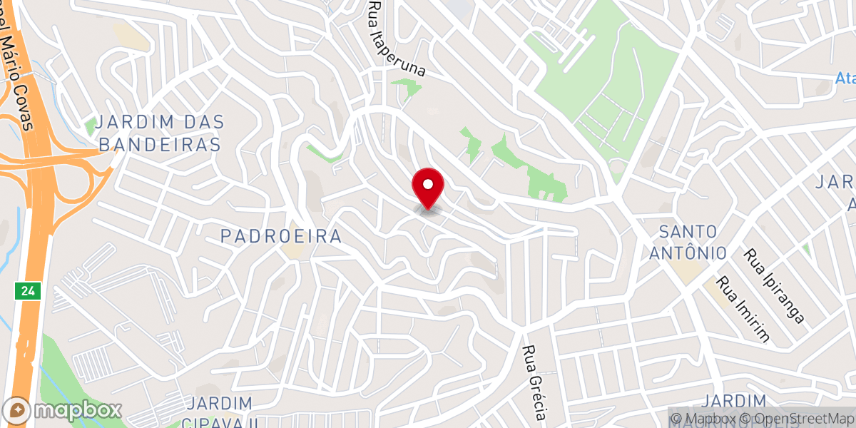 Map showing location of Comunidade São Benedito