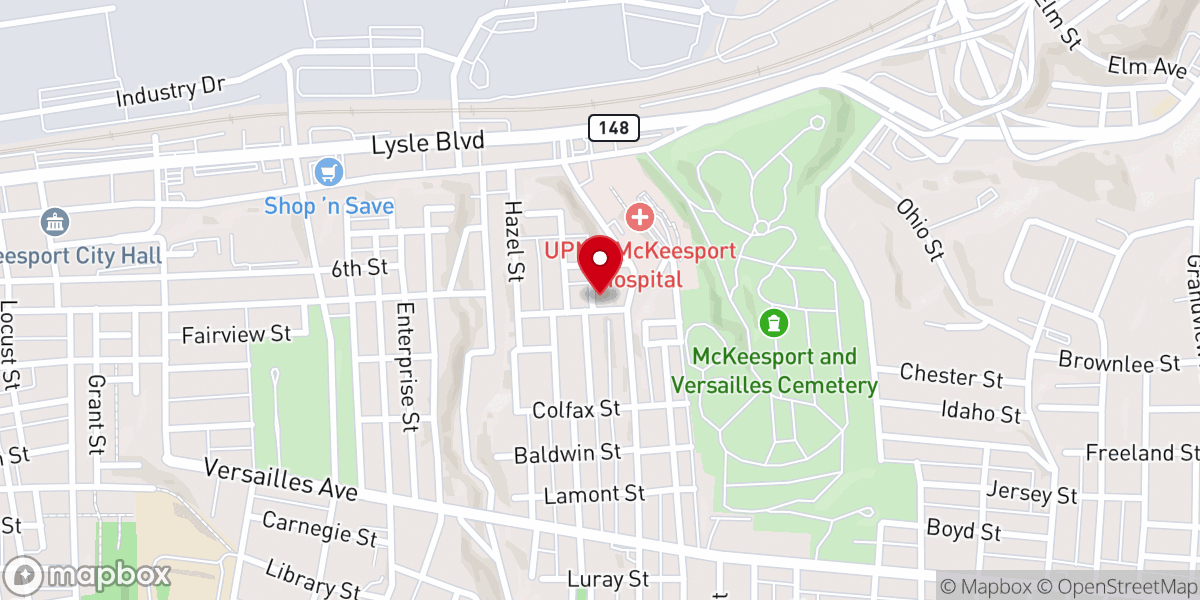 Map showing location of St. Stephen Catholic Church
