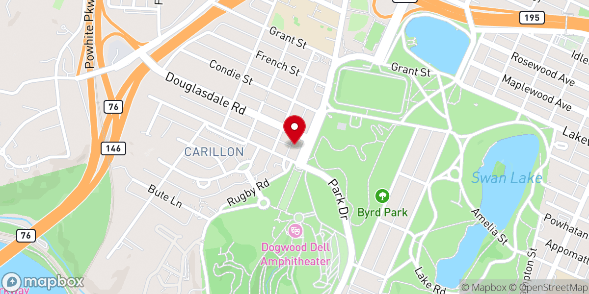 Map showing location of First Unitarian Universalist Church