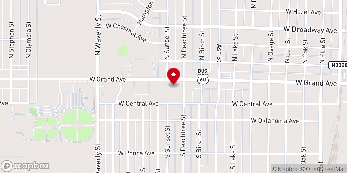 Map showing location of Second Baptist Church