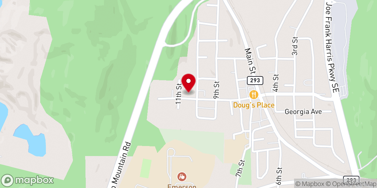 Map showing location of Damascus Missionary Baptist Church