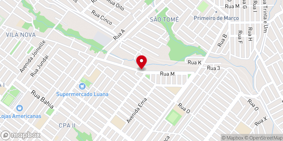 Map showing location of IEAD PONTO DE CULTO TENDA.