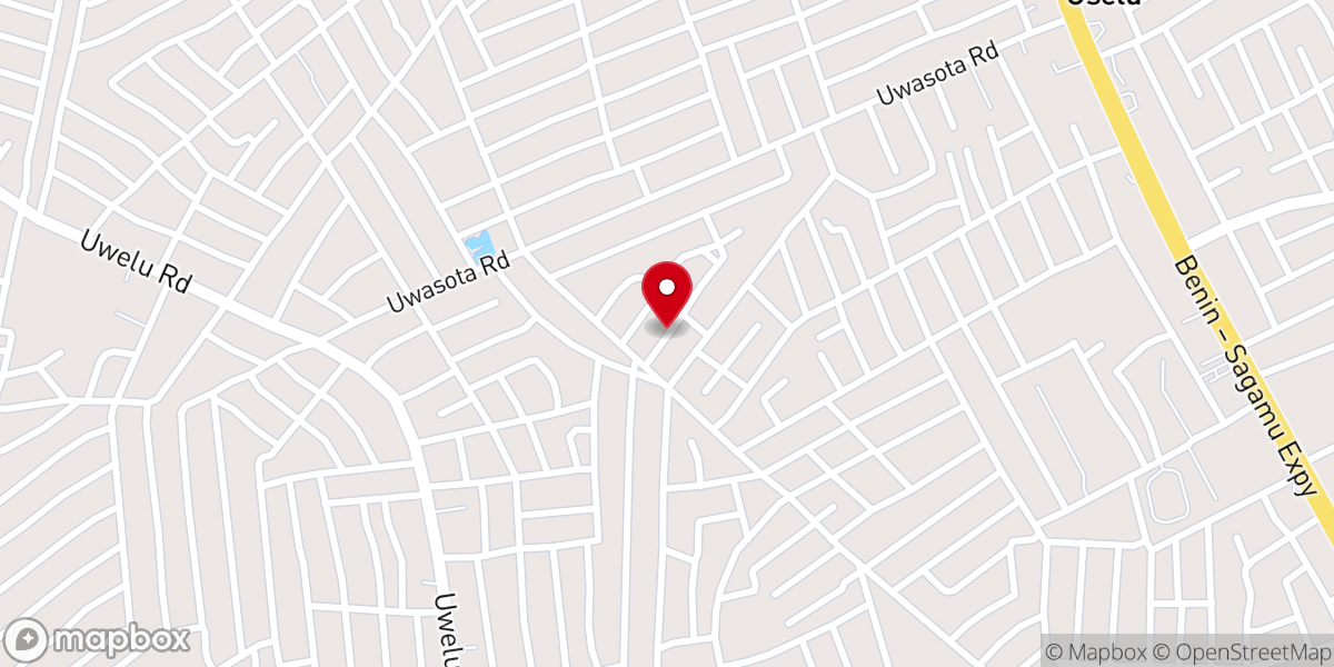 Map showing location of New Hope Baptist Church